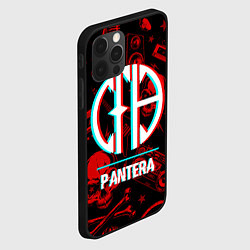 Чехол для iPhone 12 Pro Pantera rock glitch, цвет: 3D-черный — фото 2