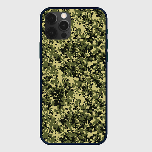 Чехол iPhone 12 Pro Камуфляж Flecktarn Jeitai / 3D-Черный – фото 1