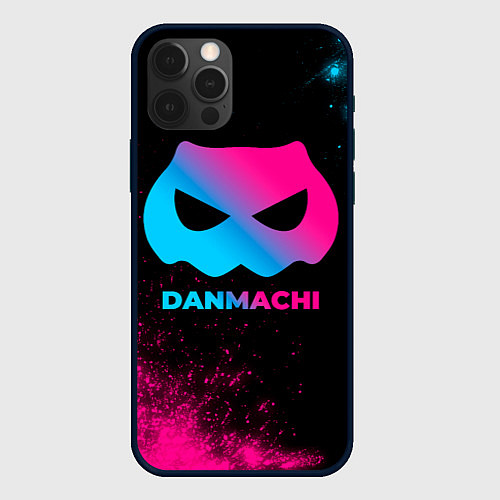 Чехол iPhone 12 Pro DanMachi - neon gradient / 3D-Черный – фото 1