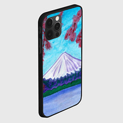 Чехол для iPhone 12 Pro Цветение сакуры Фудзияма, цвет: 3D-черный — фото 2
