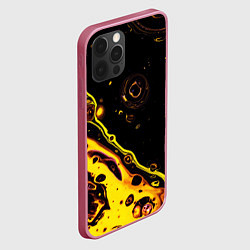 Чехол для iPhone 12 Pro Золотая вода, цвет: 3D-малиновый — фото 2