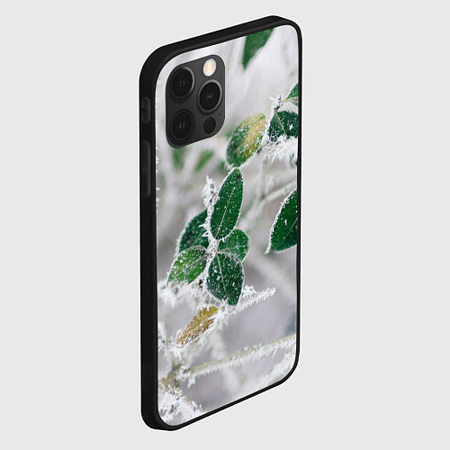 Чехол iPhone 12 Pro Green winter / 3D-Черный – фото 2