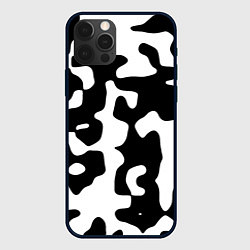 Чехол для iPhone 12 Pro Камуфляж Cowskin крупный, цвет: 3D-черный