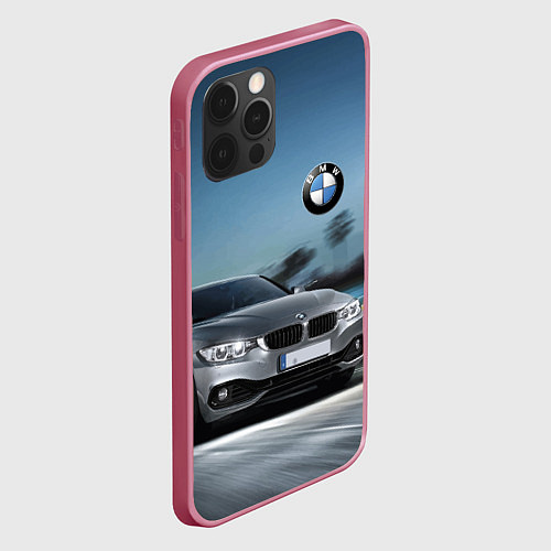 Чехол iPhone 12 Pro Бэха - скоростной режим / 3D-Малиновый – фото 2