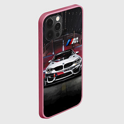 Чехол для iPhone 12 Pro BMW M4 GT4 - Motorsport, цвет: 3D-малиновый — фото 2