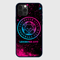 Чехол iPhone 12 Pro Leicester City - neon gradient