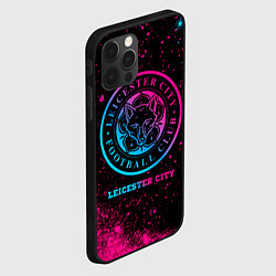 Чехол для iPhone 12 Pro Leicester City - neon gradient, цвет: 3D-черный — фото 2