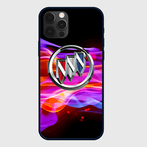 Чехол iPhone 12 Pro Buick - emblem - element / 3D-Черный – фото 1