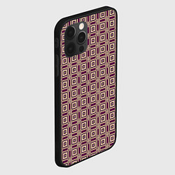 Чехол для iPhone 12 Pro Большие и маленькие фиолетовые квадраты, цвет: 3D-черный — фото 2