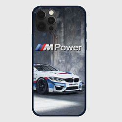 Чехол iPhone 12 Pro BMW M4 GT4 - racing team - motorsport