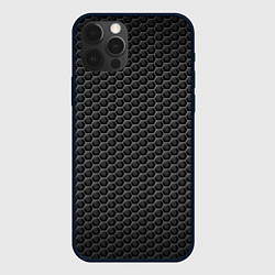 Чехол для iPhone 12 Pro Мелкие объёмные ячейки - оптическая иллюзия, цвет: 3D-черный