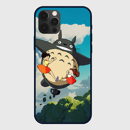 Чехол iPhone 12 Pro Flight Totoro / 3D-Черный – фото 1