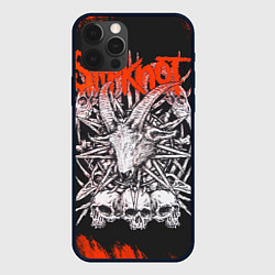 Чехол для iPhone 12 Pro Slipknot черепа, цвет: 3D-черный