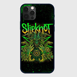 Чехол для iPhone 12 Pro Slipknot green satan, цвет: 3D-черный