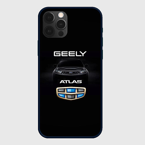 Чехол iPhone 12 Pro Geely Атлас / 3D-Черный – фото 1