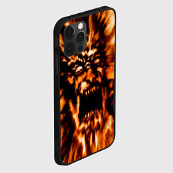 Чехол для iPhone 12 Pro Fire demon scream, цвет: 3D-черный — фото 2