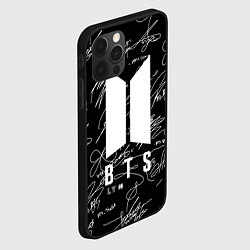 Чехол для iPhone 12 Pro BTS - Автографы, цвет: 3D-черный — фото 2