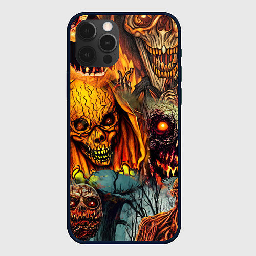 Чехол iPhone 12 Pro Монстры ужасные хэллоуинские / 3D-Черный – фото 1
