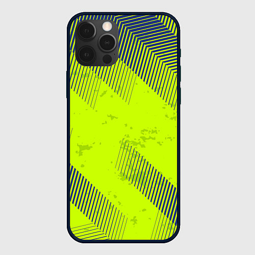Чехол iPhone 12 Pro Green sport style / 3D-Черный – фото 1