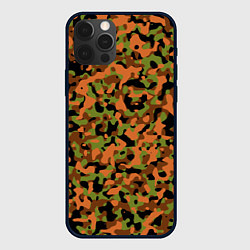 Чехол iPhone 12 Pro Камуфляж осенний лес мелкий