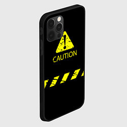 Чехол для iPhone 12 Pro CAUTION - Осторожно опасность, цвет: 3D-черный — фото 2