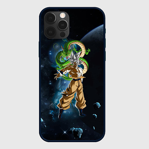 Чехол iPhone 12 Pro Dragon Ball - Space - Son Goku / 3D-Черный – фото 1