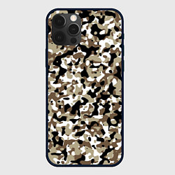 Чехол iPhone 12 Pro Камуфляж зимний лес - мелкий
