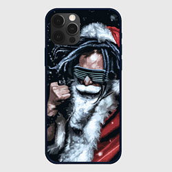 Чехол для iPhone 12 Pro Cool Santa Rastaman, цвет: 3D-черный