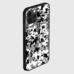 Чехол для iPhone 12 Pro Городской пиксель камуфляж, цвет: 3D-черный — фото 2