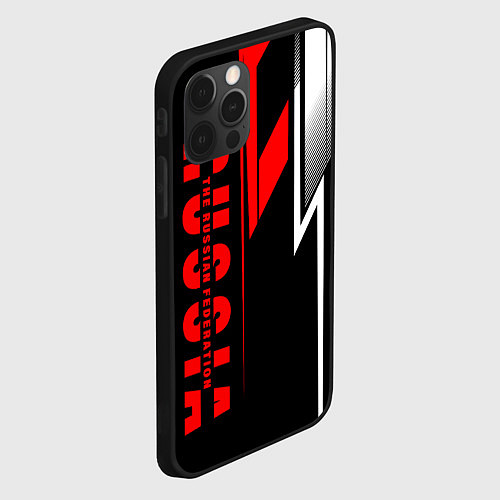 Чехол iPhone 12 Pro Russian - Russian Federation / 3D-Черный – фото 2