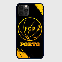 Чехол для iPhone 12 Pro Porto - gold gradient, цвет: 3D-черный