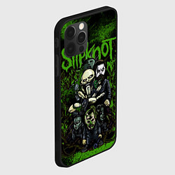 Чехол для iPhone 12 Pro Slipknot green art, цвет: 3D-черный — фото 2