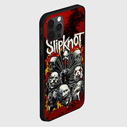 Чехол для iPhone 12 Pro Slipknot rock, цвет: 3D-черный — фото 2