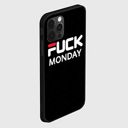 Чехол для iPhone 12 Pro Fuck monday - antibrand, fila, цвет: 3D-черный — фото 2