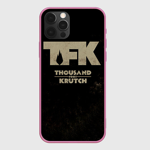 Чехол iPhone 12 Pro TFK - Thousand Foot Krutch / 3D-Малиновый – фото 1