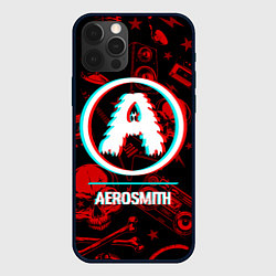 Чехол iPhone 12 Pro Aerosmith rock glitch