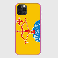 Чехол для iPhone 12 Pro Кировская область - герб, цвет: 3D-малиновый