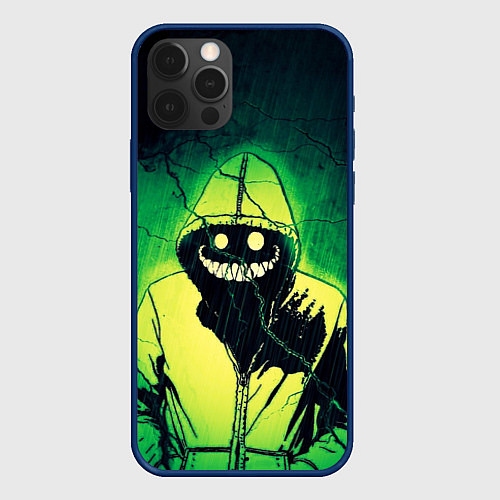 Чехол iPhone 12 Pro Halloween - призрак в плаще / 3D-Тёмно-синий – фото 1