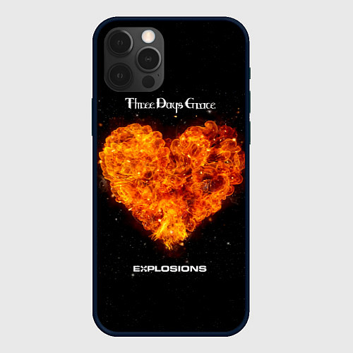 Чехол iPhone 12 Pro Explosions - Three Days Grace / 3D-Черный – фото 1