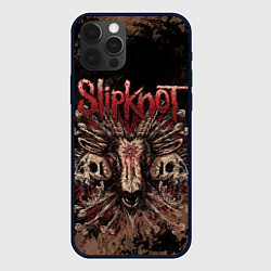 Чехол для iPhone 12 Pro Slipknot skull, цвет: 3D-черный