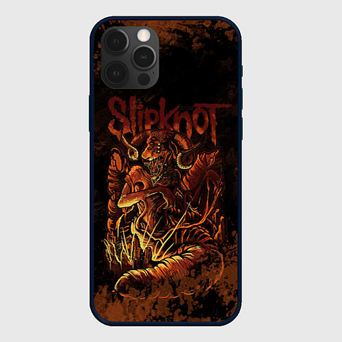 Чехол iPhone 12 Pro Slipknot Dragon / 3D-Черный – фото 1