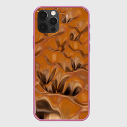 Чехол для iPhone 12 Pro Шоколадная лава, цвет: 3D-малиновый