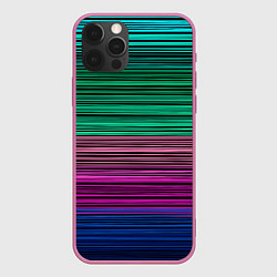 Чехол iPhone 12 Pro Разноцветные неоновые шелковые нити