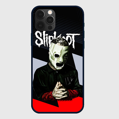 Чехол iPhone 12 Pro Slipknot абстракция / 3D-Черный – фото 1