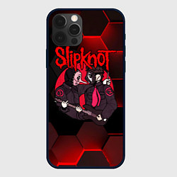 Чехол для iPhone 12 Pro Slipknot art black, цвет: 3D-черный