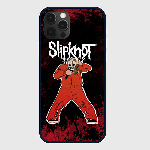 Чехол iPhone 12 Pro Slipknot music / 3D-Черный – фото 1