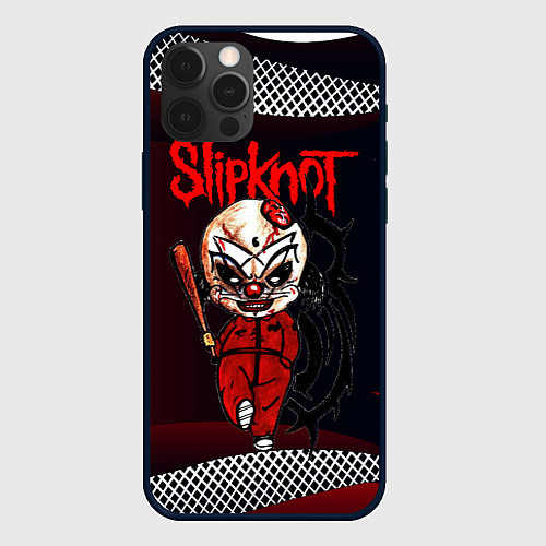 Чехол iPhone 12 Pro Slipknot бита / 3D-Черный – фото 1