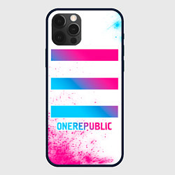 Чехол iPhone 12 Pro OneRepublic neon gradient style