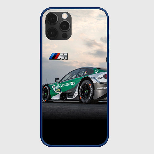 Чехол iPhone 12 Pro BMW M Power - Racing team - Motorsport / 3D-Тёмно-синий – фото 1