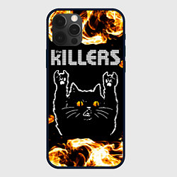 Чехол iPhone 12 Pro The Killers рок кот и огонь